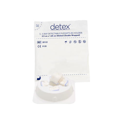 X-ray Detectable Large Pledgets x 5 In Holder 2.5x1.65cm Stitched x 28