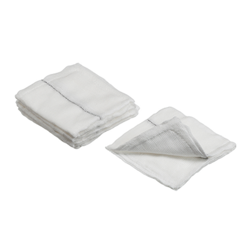 Detex Swabs 22.5x22.5cm 12 Ply (Tied 5's) Ntp Stitched Plain x 12