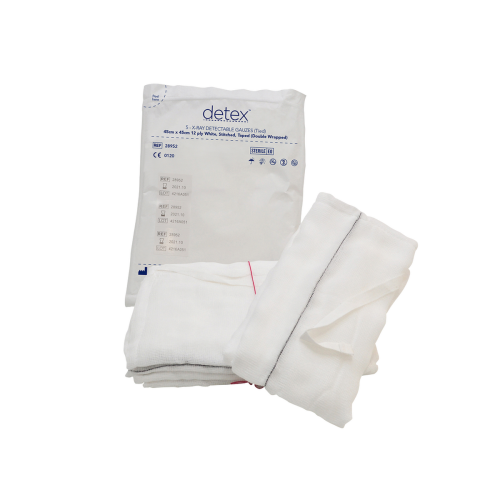 Detex Swabs 5x45cm 12 Ply (Tied 5's) Taped Plain Wrap x 6