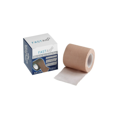 Fast Aid Zinc Oxide Non Stretch Tape 5cm x 5m, front product pack view
