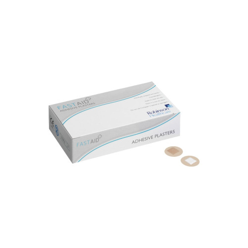 Fast Aid Adhesive Dressings Spot Plaster 2.2cm x 200, front product pack view