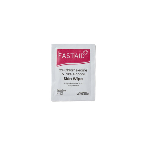 FastAid Skin Prep Wipes with 2% Chlorahexidine x 30 - Case of 50, alternate product view