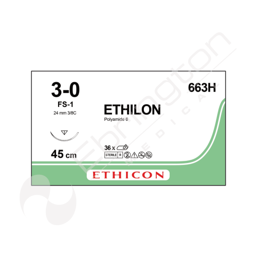 Ethilon Sutures 663H x 36