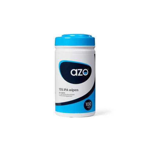 Azo 70% IPA Disinfectant Wipes x 100 - Case of 12, product view