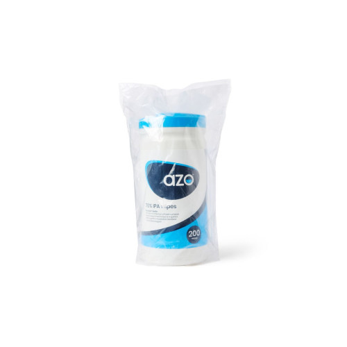 Azo 70% IPA Disinfectant Wipes x 200 - Sterile (Double Bagged) - Case of 12, product view