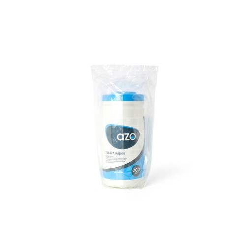 Azo 70% IPA Disinfectant Wipes - Sterile (Triple Bagged) - Case of 12, product view