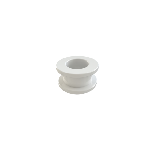 Collar Button Grommet. PTFE White, 1.14 3.00 1.27 1.78 x 25
