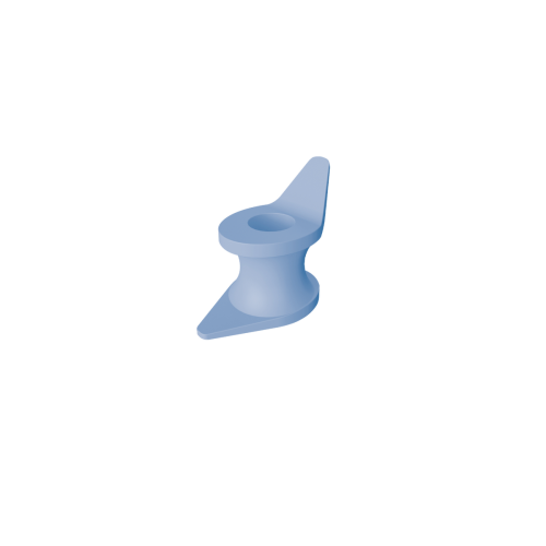 Jain Vent Tube Bevelled Outer Flange HDPE Blue 1 3 3 1.5 3.55 x 25