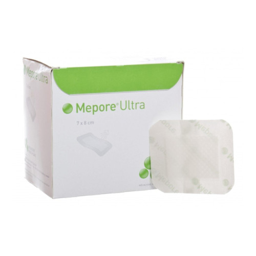 Mepore Ultra Waterproof Self&acirc;Adhesive Dressings - 680825 - 7cm x 8cm x 60, front/pack view