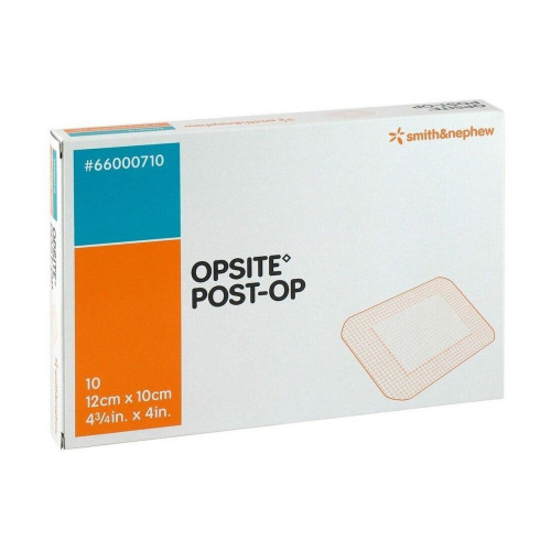Opsite Post-Op Waterproof Dressings - 66000710 - 12cm x 10cm x 10 , front/pack view