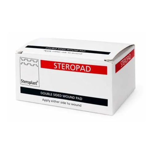 Steropad Non-Adhesive Double-Sided Wound Dressings - 7.5cm x 7.5cm x 25, front/pack view