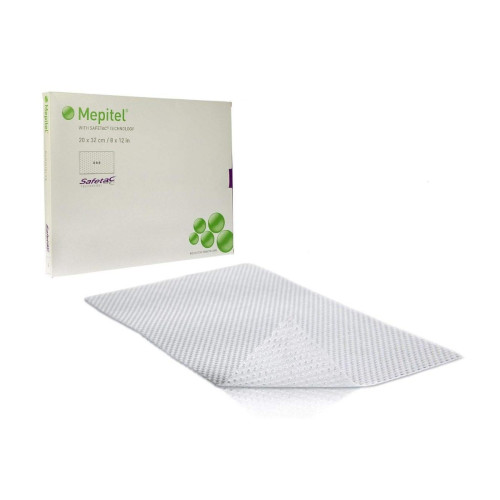 Mepitel Silicone Wound Contact Layer - 292030 - 20cm x 32cm x 5, front/pack view