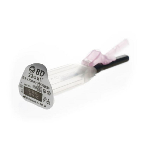 Eclipse Signal Blood Collection Needle with Integrated Holder - 22g Needle x 50