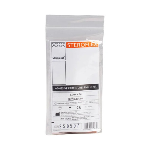 Steroflex Zinc Oxide Stretch Fabric Dressing Strip (6cm x 1m) x 12, front product view