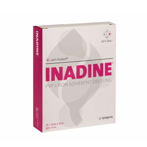 Inadine Non Adherent Dressing - P01481 - 5cm x 5cm x 25