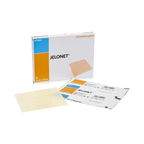 Jelonet Paraffin Gauze Dressings - 7404 - 10cm x 10cm x 10, front/pack view