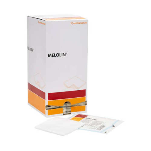 Melolin Low&acirc;Adherent Absorbent Sterile Dressings - 66974941 - 10cm x 10cm x 100, front/pack view