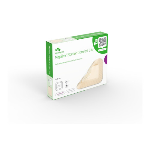 Mepilex Border Comfort Lite Foam Dressings - 582011 - 4cm x 5cm x 10, front/pack view