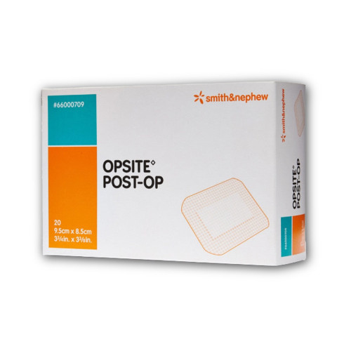 Opsite Post-Op Waterproof Dressings - 66000709 -9.5cm x 8.5cm x 20, front/pack view