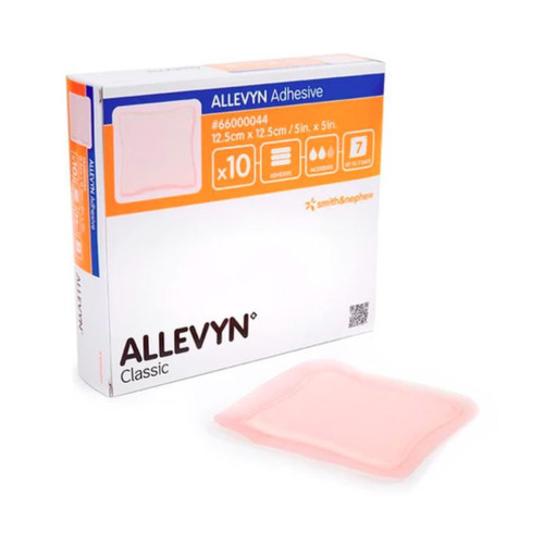 Allevyn Adhesive Foam Dressings - 66000044 - 12.5cm x 12.5cm x 10, front/pack view