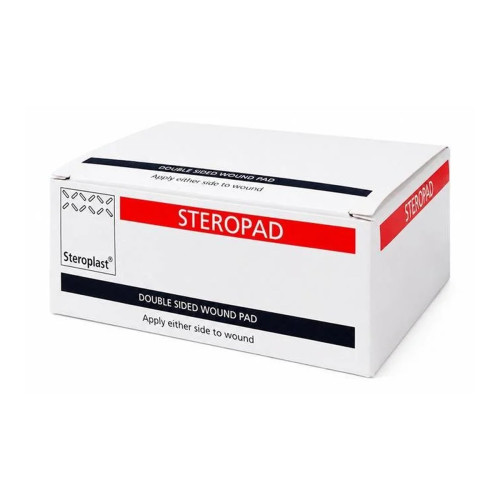 Steropad Non-Adhesive Double-Sided Wound Dressings - 10cm x 10cm x 25, front/pack view