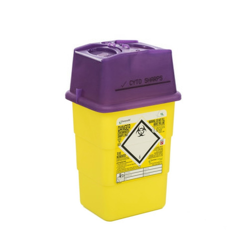 Sharps Bin Community plus 1ltr - Purple Lid