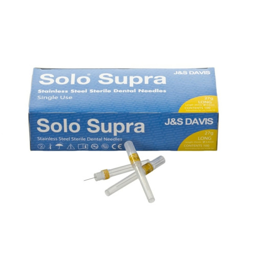 Solo Supra Dental Needles 27g x 35mm x 100