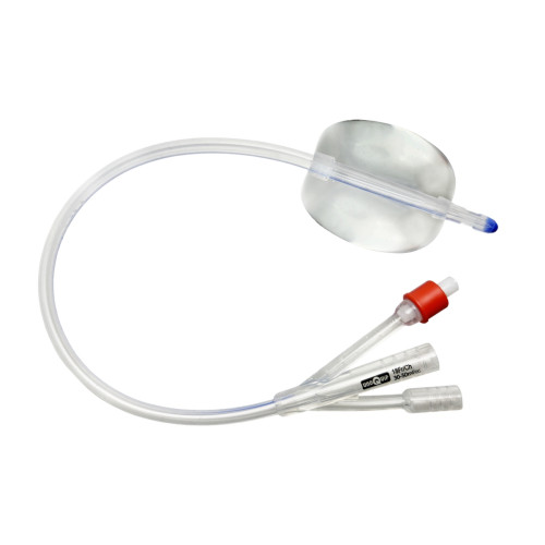 3-Way Silicone Foley Catheters with Straight Tip & 30-50ml Balloon - 20CH - Pack of 5