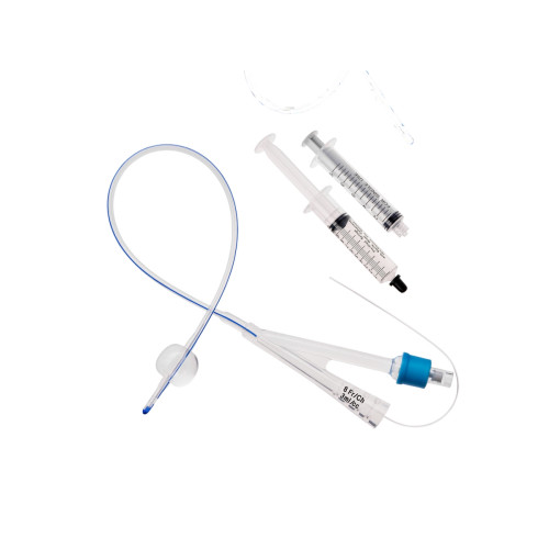 2-Way Silicone Foley Catheter Straight Tip with Stylet & Pre-Filled Syringe â€“ 6CH