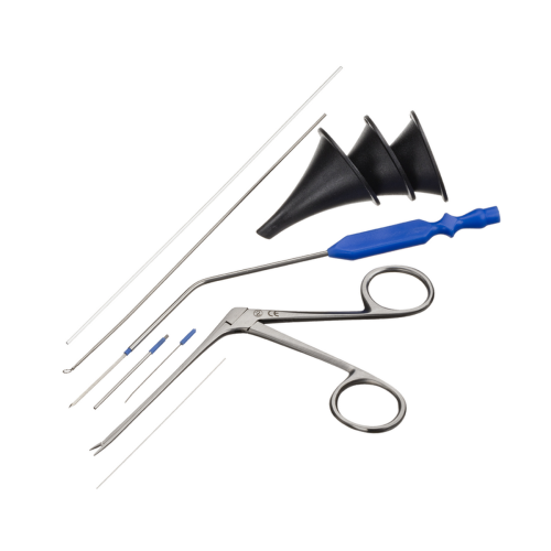 Regular Myringotomy Kit With Micro Alligator Forceps And Curved Needle x 10