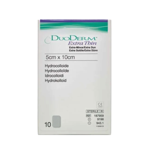 DuoDerm Dressing - 187959 - 5cm x 10cm x 10, front/pack view