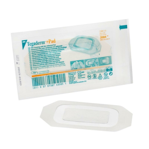 Tegaderm +Pad Film Dressings with Non-Adherent Pad - 3590 - 9cm x 20cm x 25