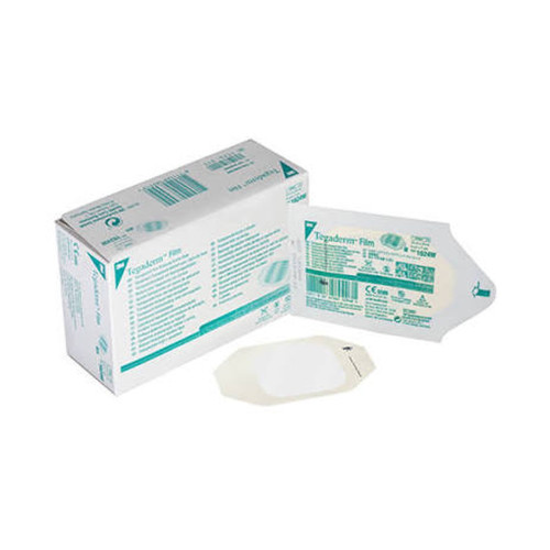 Tegaderm Transparent Film Dressings - 1624W - 6cm x 7cm x 100, front/pack view