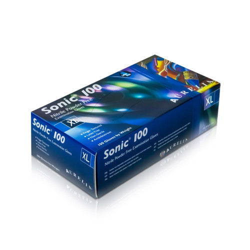 Sonic 100 Powder Free Nitrile Gloves x 100 - Extra Large