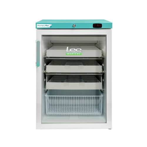 PPGR158BT-DWP Pharmacy Plus Bluetooth Enabled Fridge with Glass Door and Drawers - 158 Litre