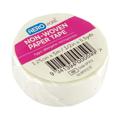 Aeropore White Microporous Paper Tape (1.25cm x 5m) x 24, alternate product view