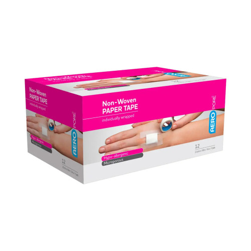 Aeropore White Microporous Paper Tape (2.5cm x 10m) x 12, front product view