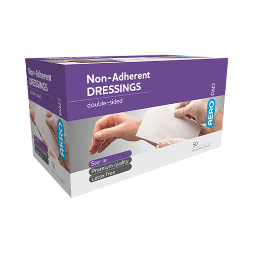 Aeropad Now-Adherent Dressings - APD102S - 10cm x 20cm x 50, front/pack view