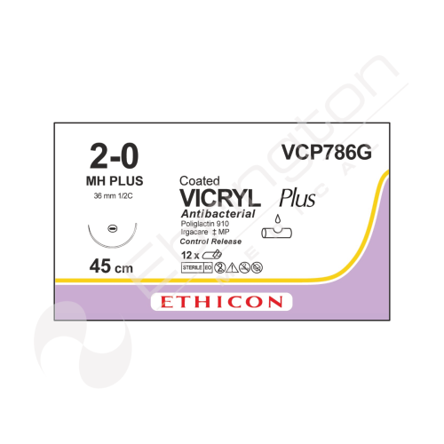 Vicryl Plus Sutures VCP786G x 12