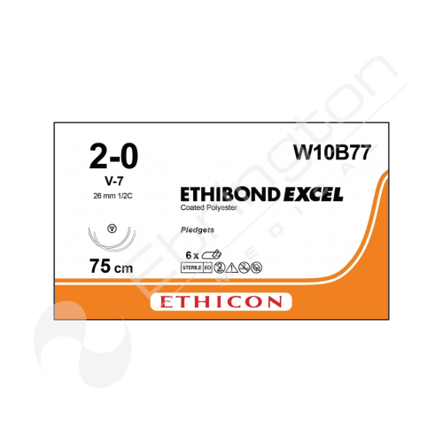 Ethibond Excel Sutures W10B77 x 6