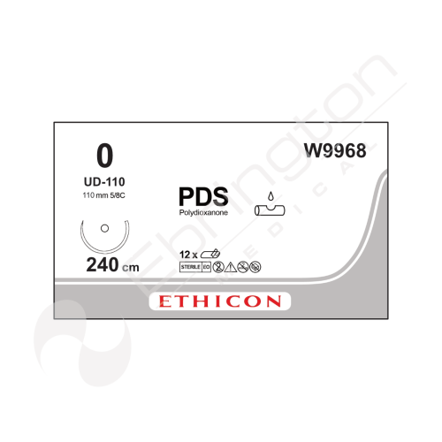 PDS II Sutures W9968 x 12