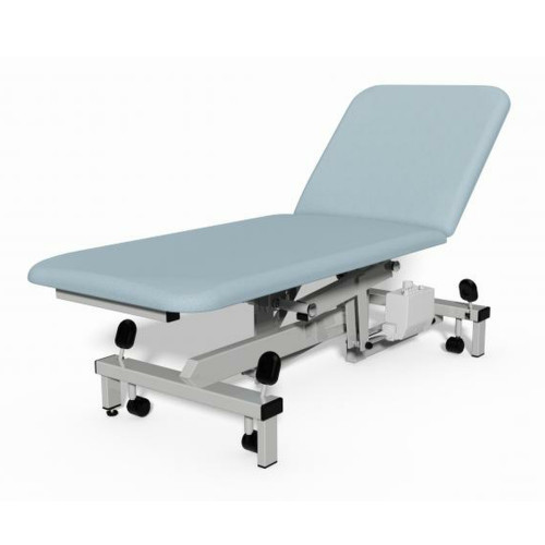 Plinth 2 Section Electric Couch - Cool Blue