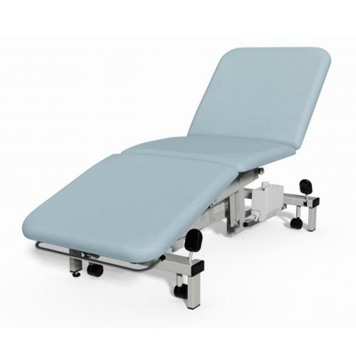 Plinth 3 Section Hydraulic Couch - Cool Blue