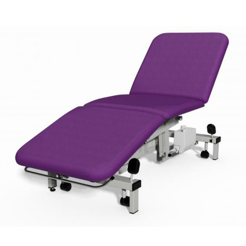 Plinth 3 Section Hydraulic Couch - Grape