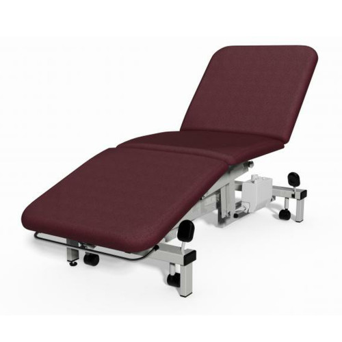 Plinth 3 Section Electric Couch - Dark Red