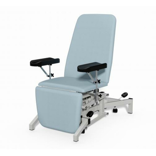 Plinth Model 93B Hydraulic Phlebotomy Chair - Cool Blue
