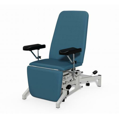 Plinth Model 93B Hydraulic Phlebotomy Chair - Denim