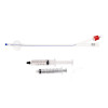 2-Way Nelaton Silicone Foley Catheter with Prefilled Syringe - Female Length - Pack of 5
