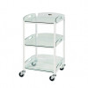 Medical Dressing Trolley 46cm with 3 'Glass' Trays